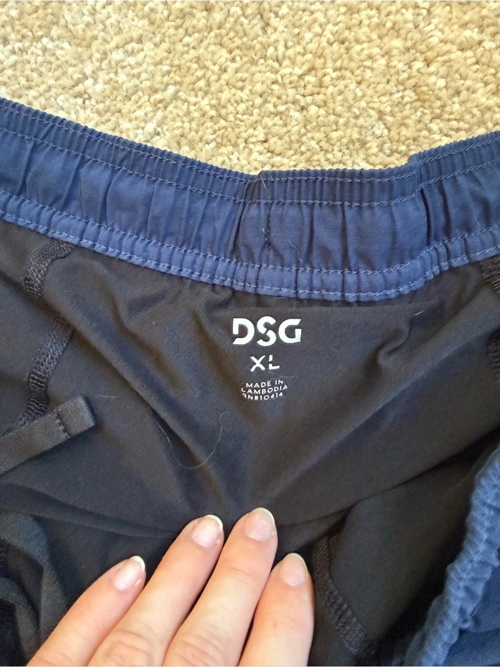 4 pairs of Men's Black and blue Active Drawstring Shorts